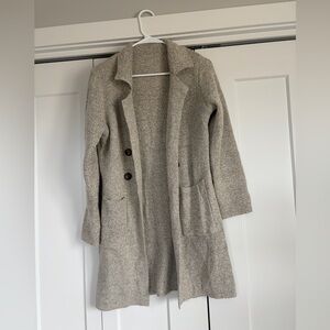 Cardigan blazer jacket coatigan small neutral buttons